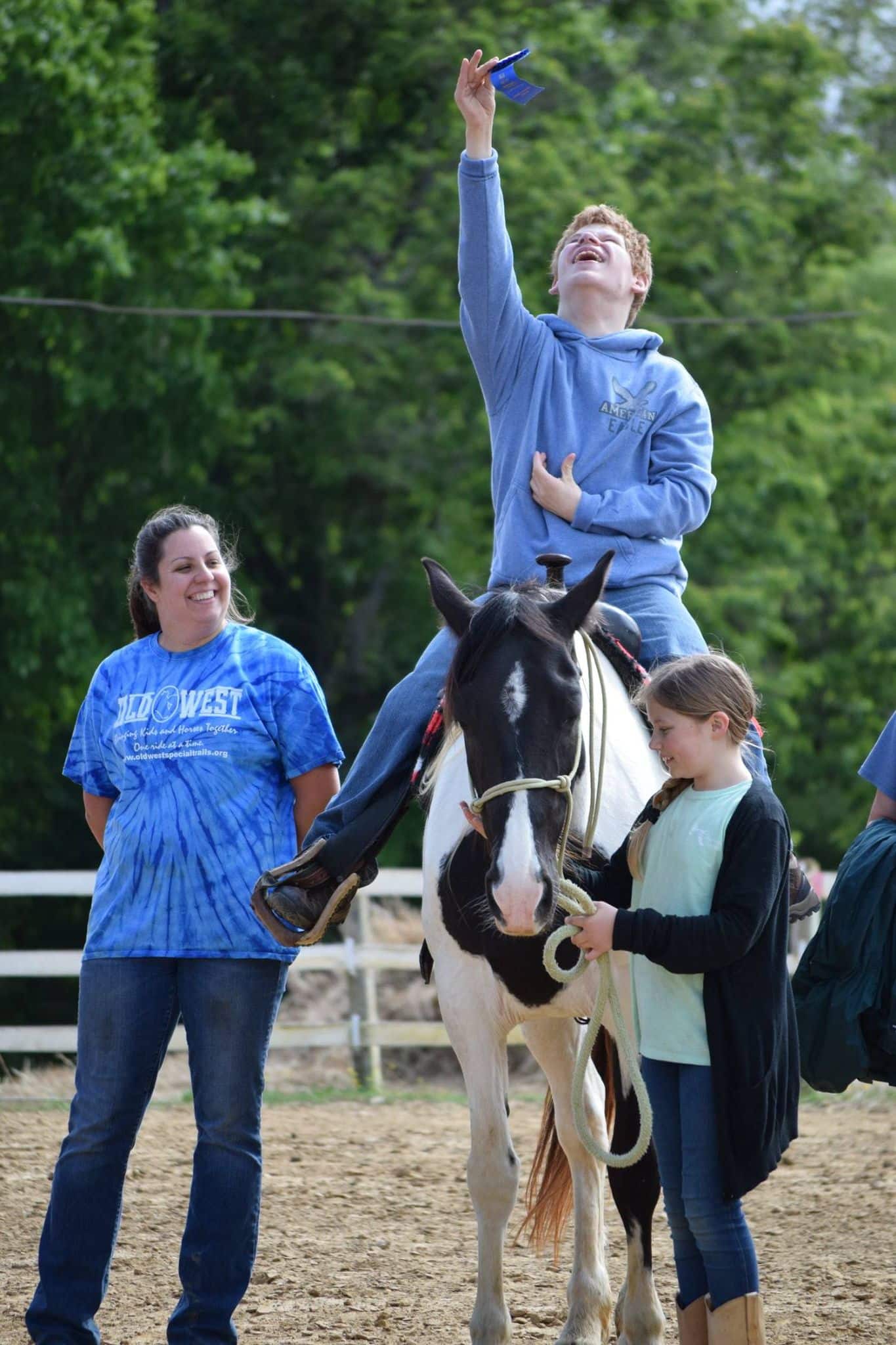 children on a horse